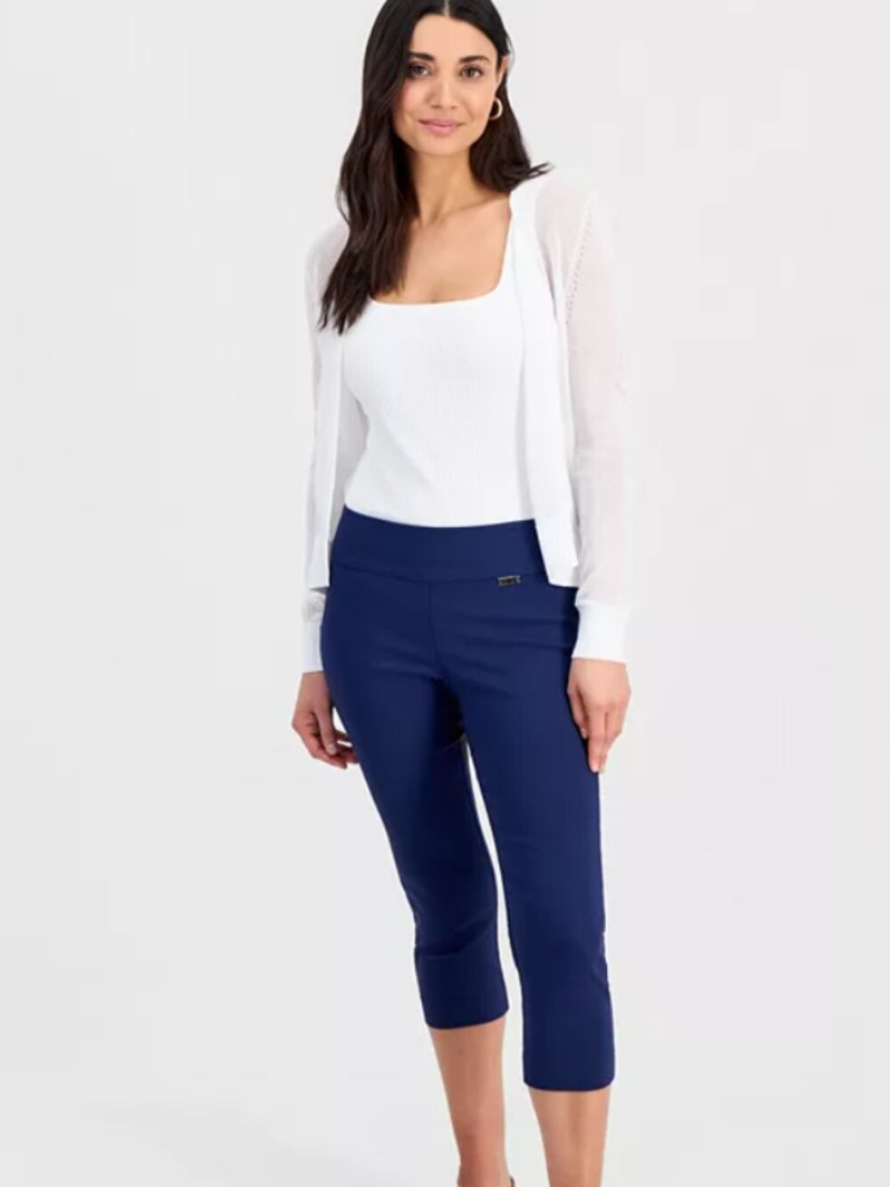 I.N.C. International Concepts Petite Tummy-Control Pull-On Capri Pants